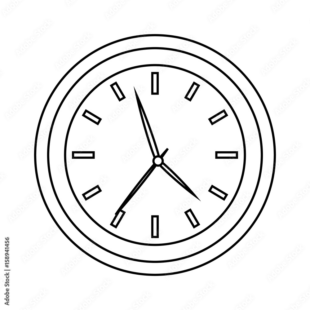 clock icon over white background vector illustration clock icon over white background vector illustration