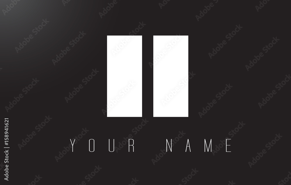I Letter Logo With Black and White Negative Space Design. I Letter Logo With Black and White Negative Space Design.