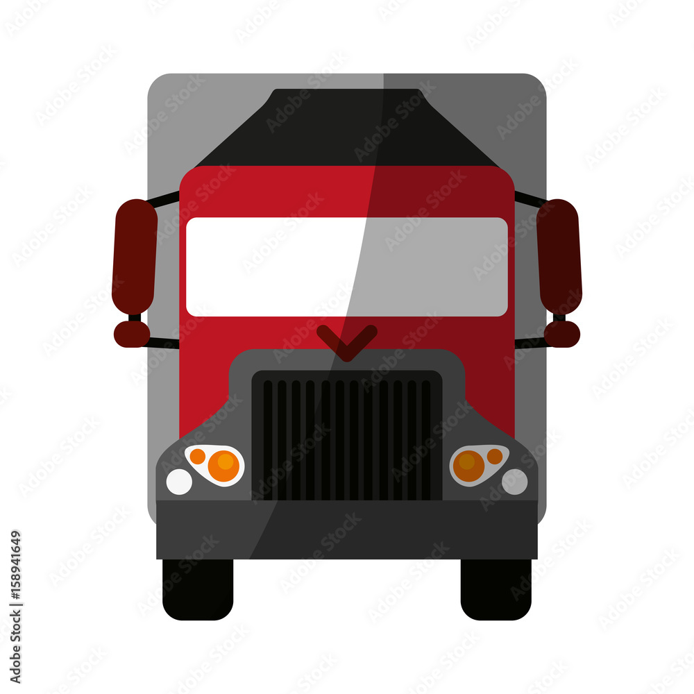 truck flat illustration icon vector design graphic shadow truck flat illustration icon vector design graphic shadow