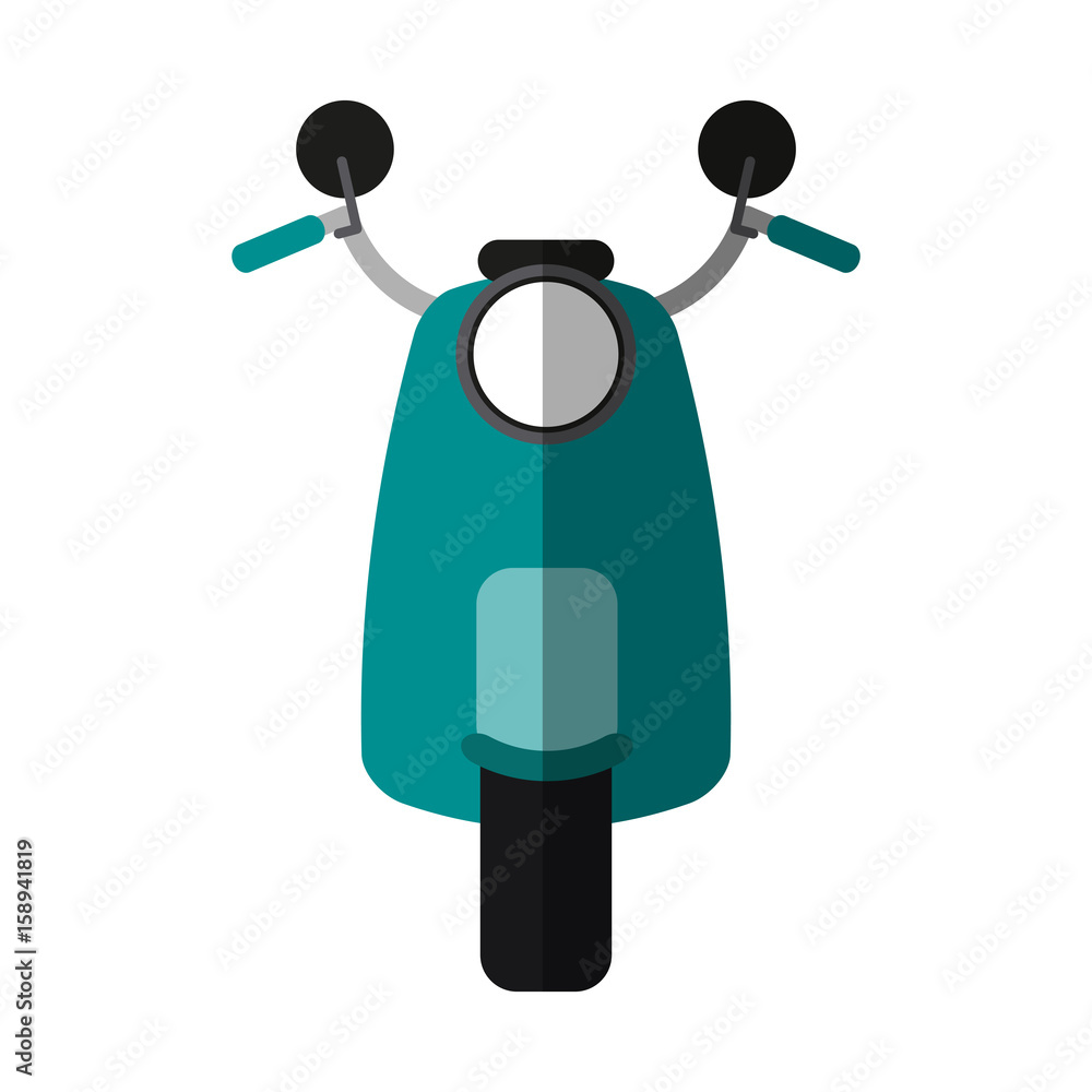 Naklejka premium motorcycle flat illustration icon vector design graphic shadow