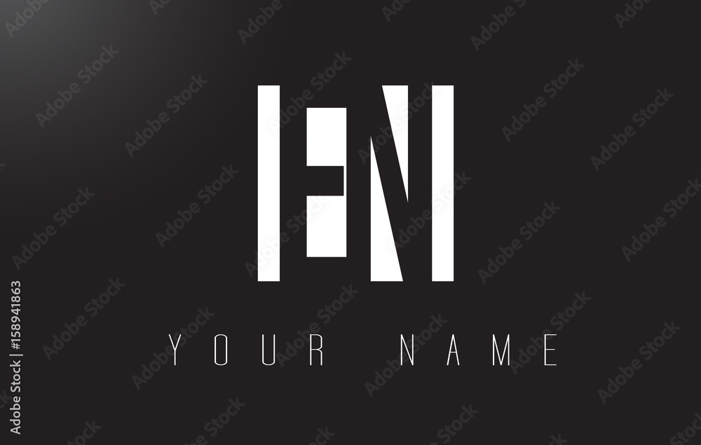 EN Letter Logo With Black and White Negative Space Design. EN Letter Logo With Black and White Negative Space Design.