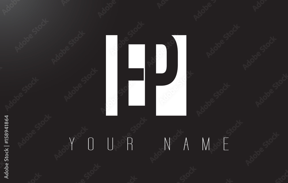 EP Letter Logo With Black and White Negative Space Design. EP Letter Logo With Black and White Negative Space Design.