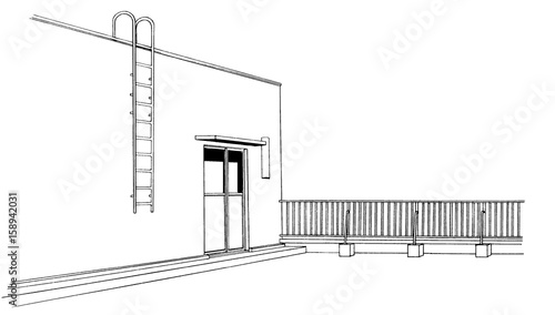 漫画風ペン画イラスト 屋上 Stock Illustration Adobe Stock 漫画風ペン画イラスト 屋上 Stock Illustration Adobe Stock