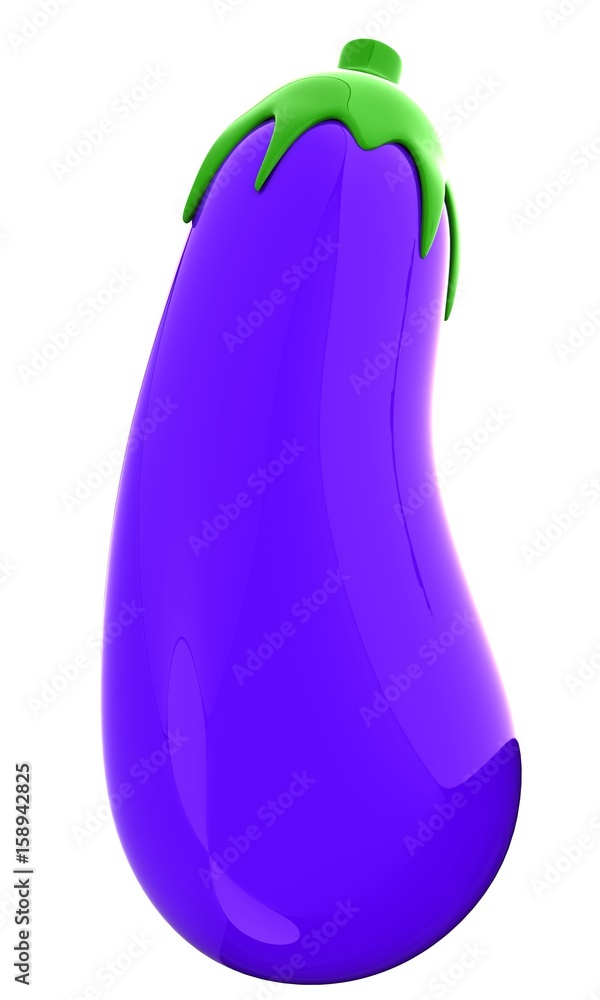 Eggplant icon. 3d illustration Eggplant icon. 3d illustration