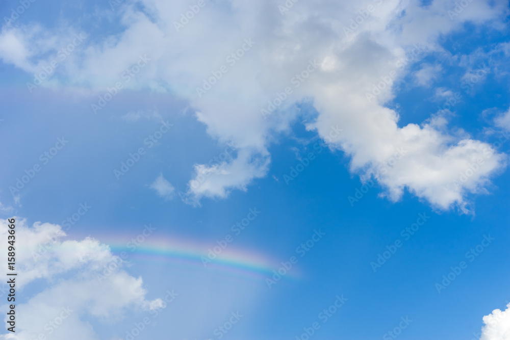 clear sky Cirrocumulus cloud and rainbow background clear sky Cirrocumulus cloud and rainbow background