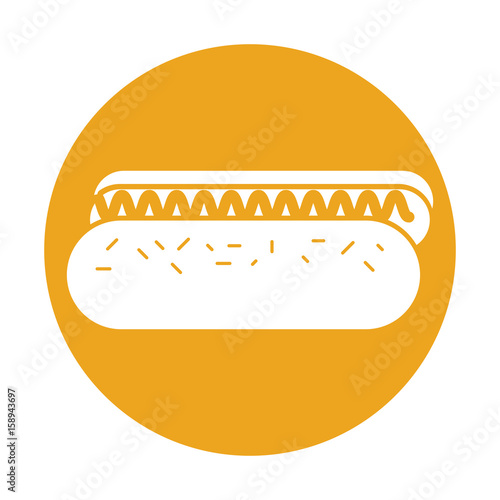 delicious hot dog icon vector illustration design