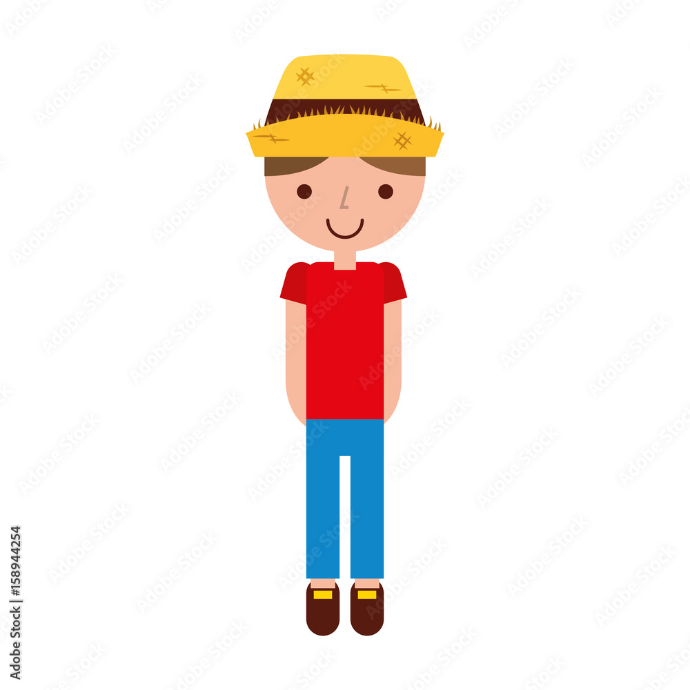 cute farmer avatar character vector illustration design cute farmer avatar character vector illustration design