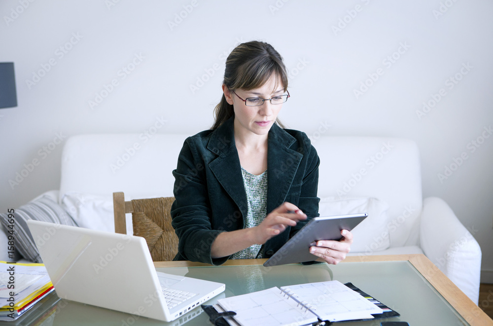 Woman working at home Woman working at home