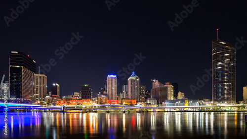 Brisbane skyline night cityscape