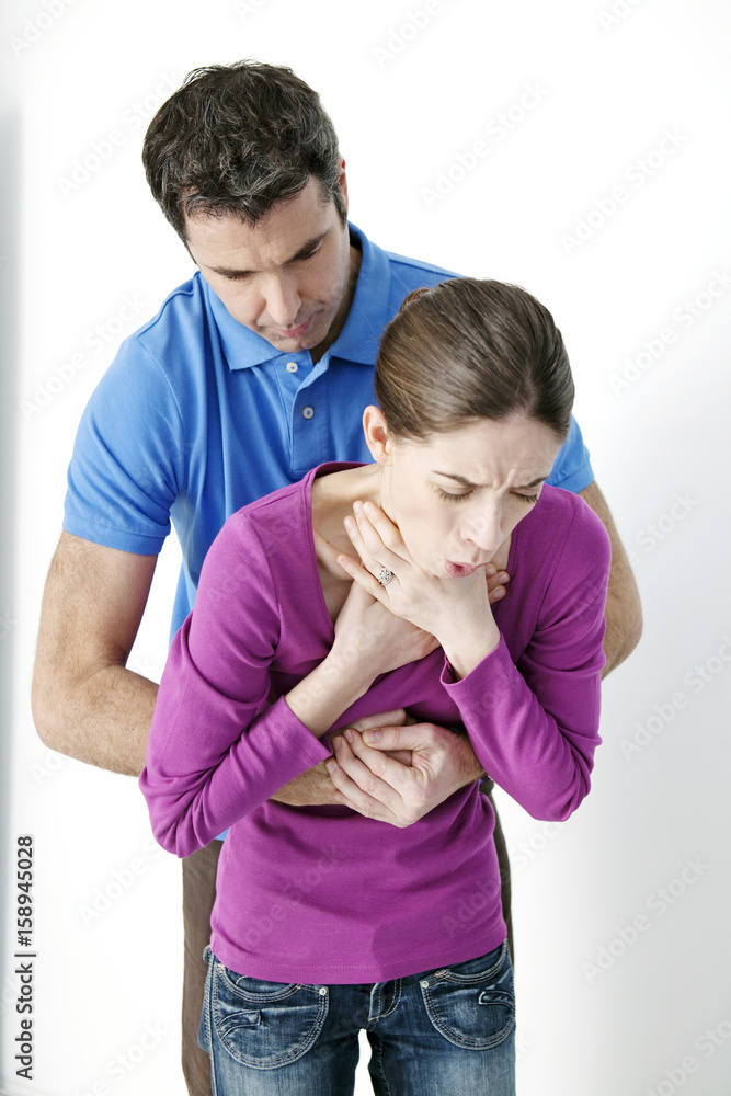 First aid techniques In case of choking, perform a maximum of 5