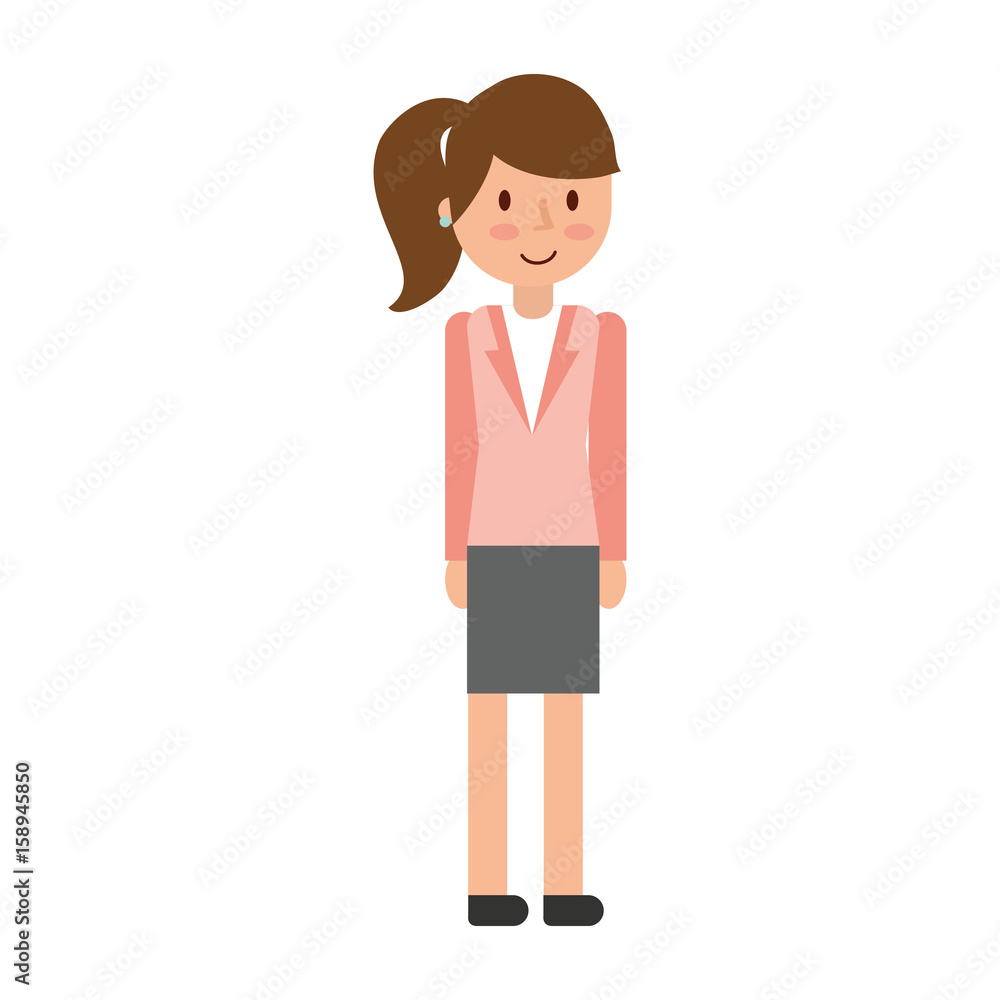 businesswoman avatar character icon vector illustration design