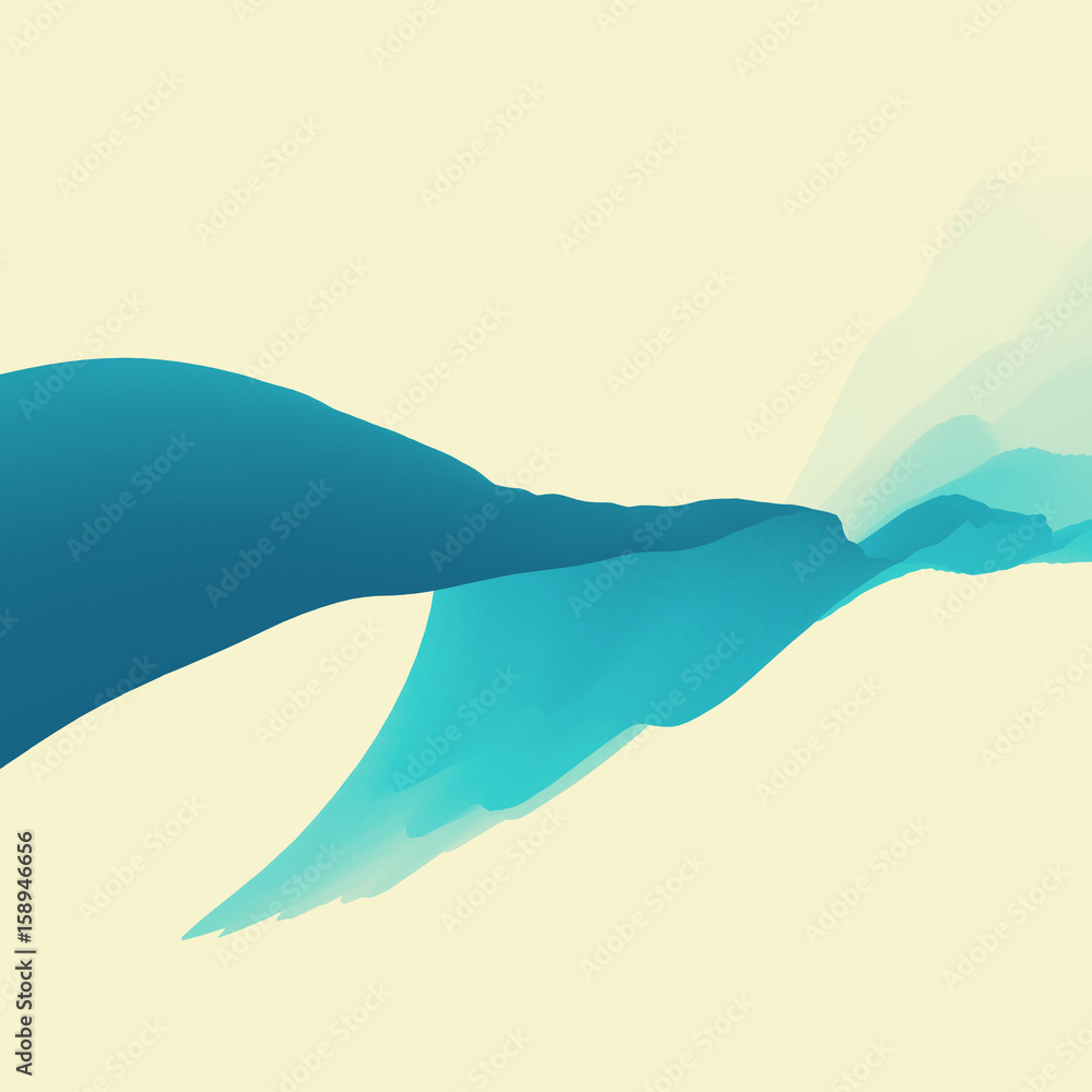 Abstract background with waves. Water surface. Dynamic Effect. Vector illustration for your design.
