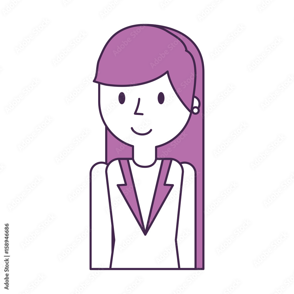 businesswoman avatar character icon vector illustration design