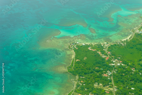 aerial view of tropical island , Big Corn Island, Nicaragua