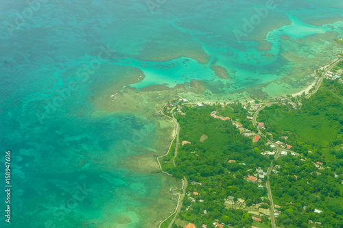 aerial view of tropical island   Big Corn Island  Nicaragua