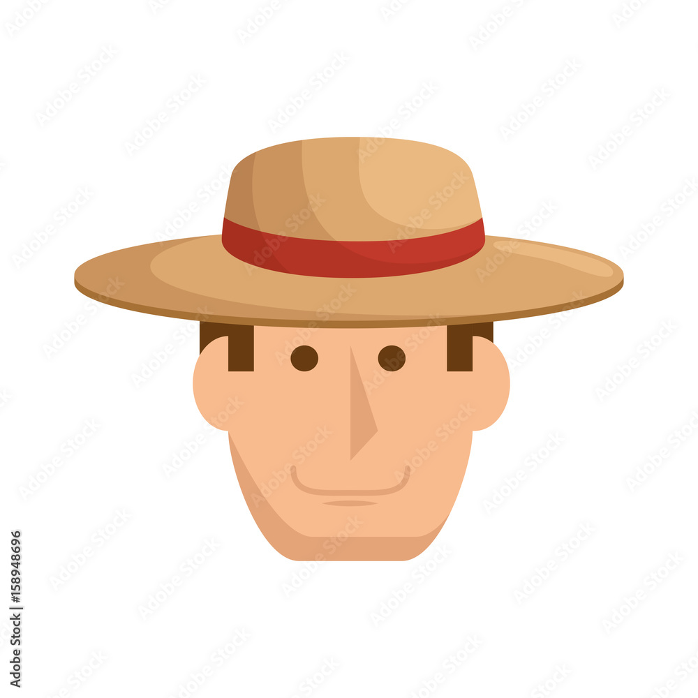 cartoon gardener man with a hat icon over white background colorful design vector illustration cartoon gardener man with a hat icon over white background colorful design vector illustration