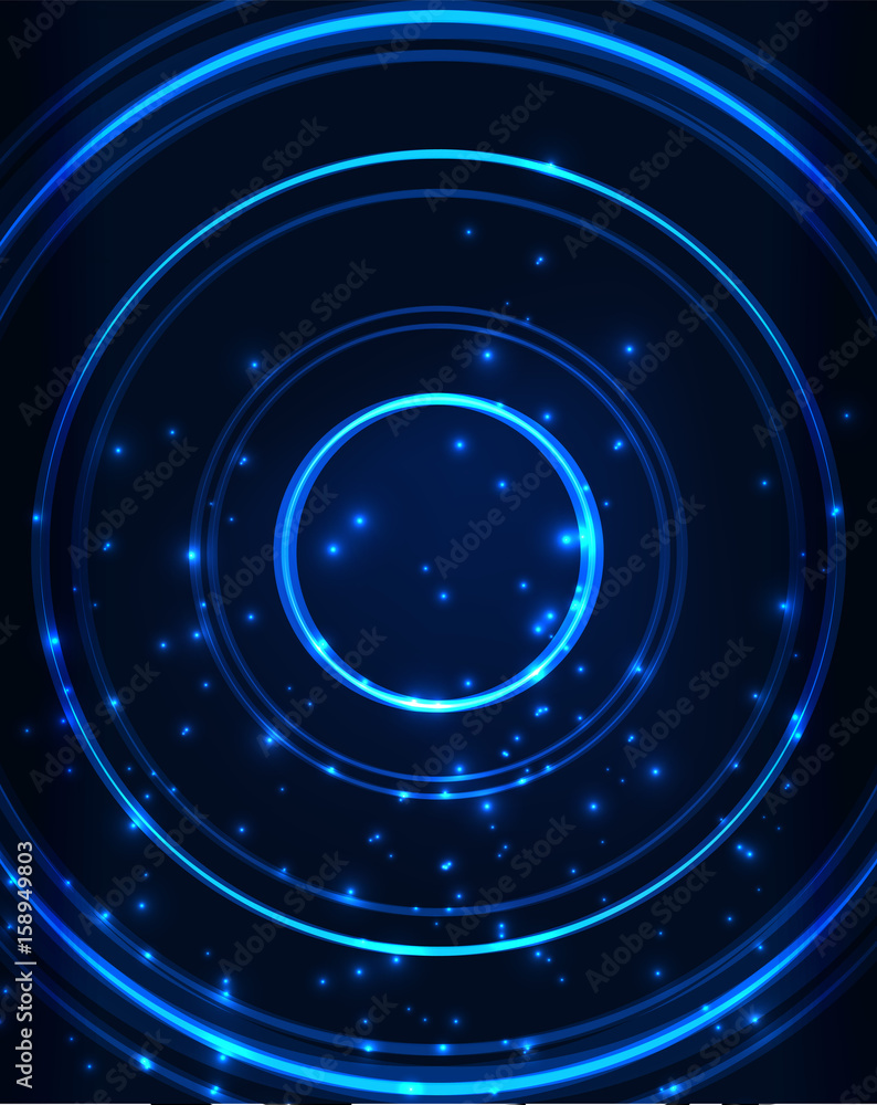 Neon circles abstract background Neon circles abstract background