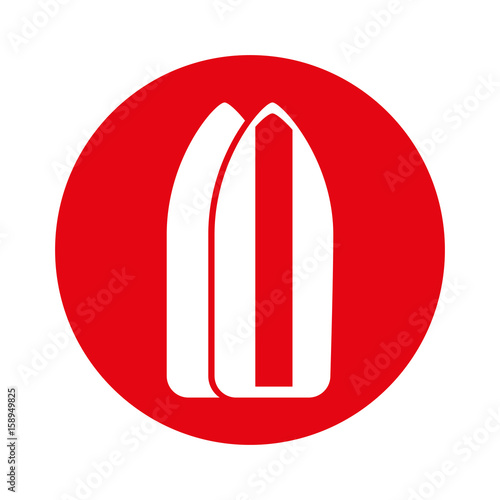 round icon cute red surf table cartoon vector graphic design