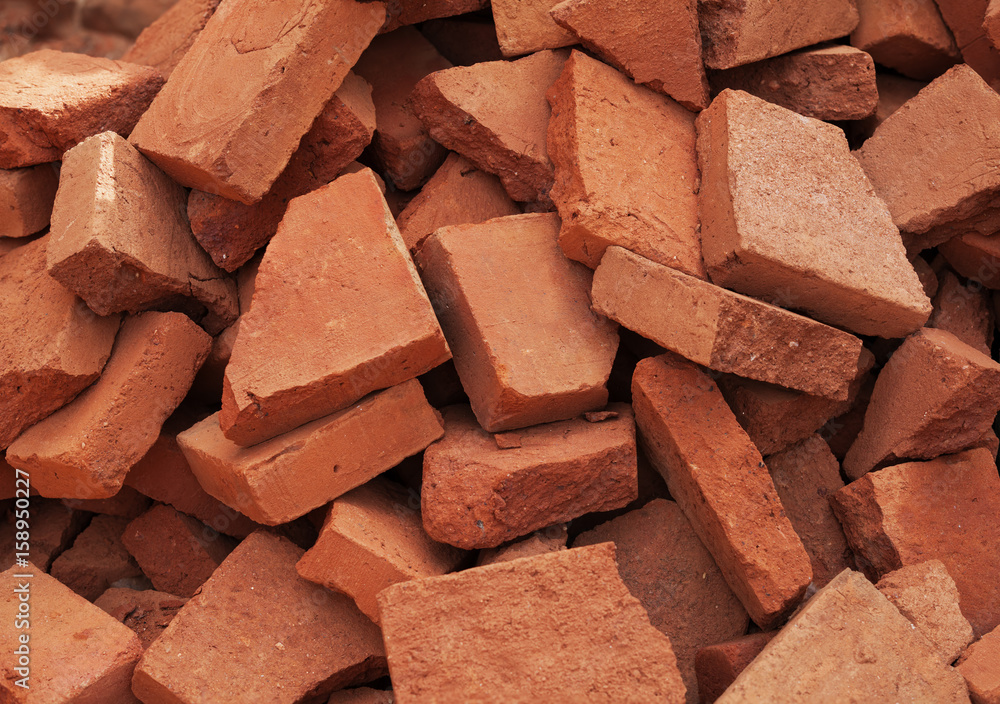 Red clay brick made on old technology for restoration Red clay brick made on old technology for restoration