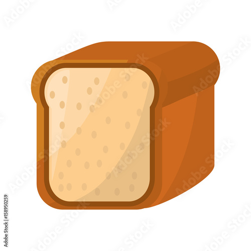 toasted bread loaf vector illustration graphic design icon