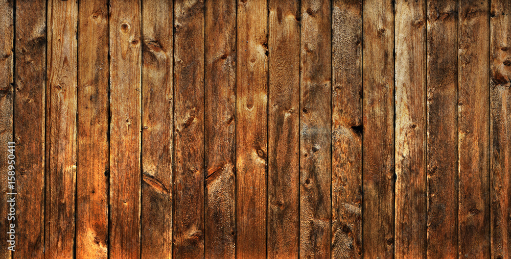 Naklejka premium Old worn out wooden planks background