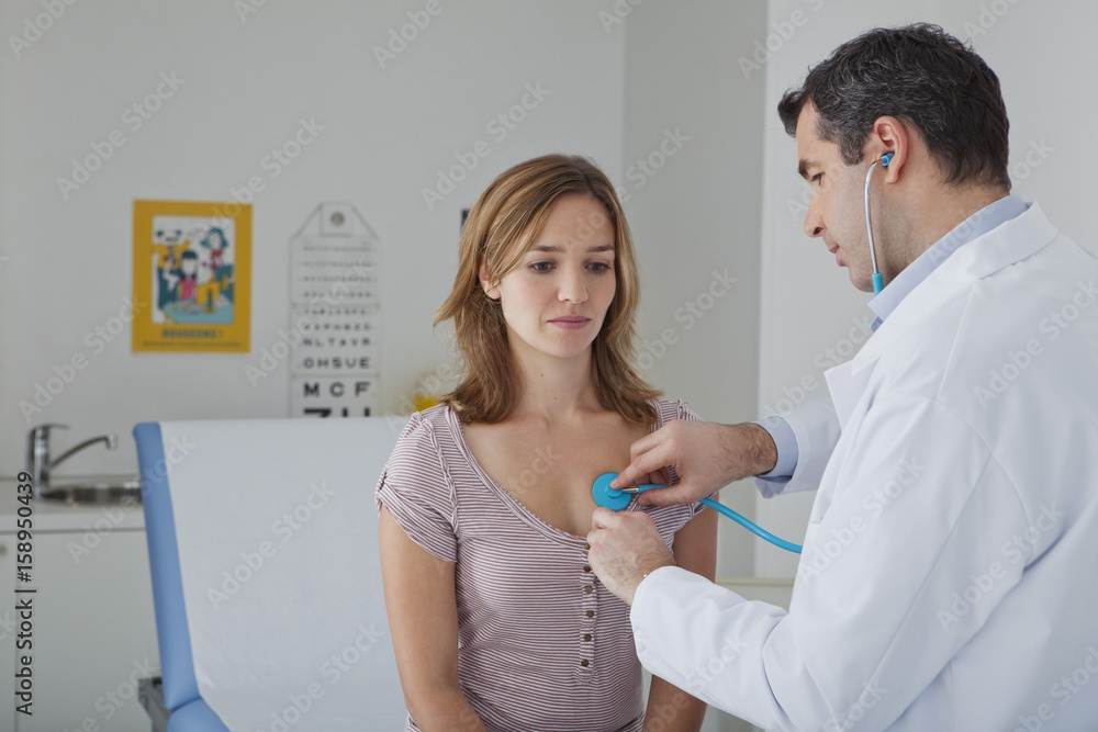 Fototapeta premium Auscultation, woman