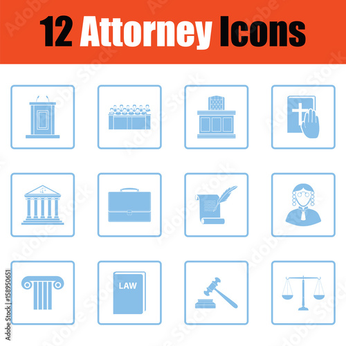 Set of attorney  icons
