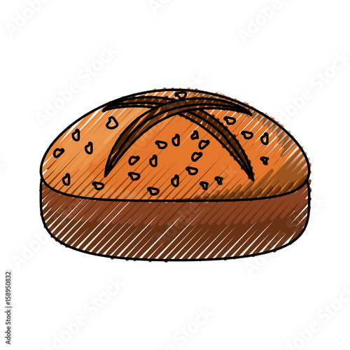 dinner roll loaf vector illustration graphic design icon