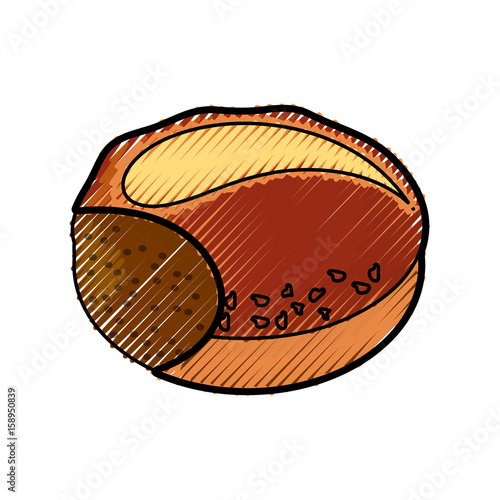 dinner roll loaf vector illustration graphic design icon
