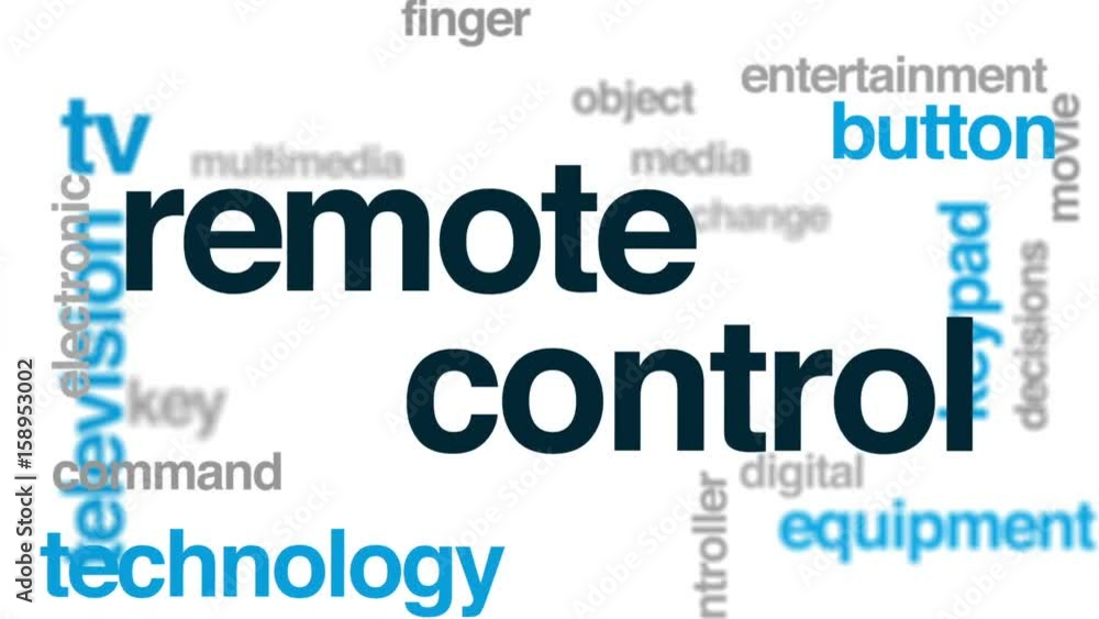 Remote control animated word cloud, text design animation. Remote control animated word cloud, text design animation.