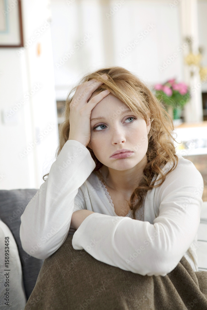 Woman with a migraine Woman with a migraine