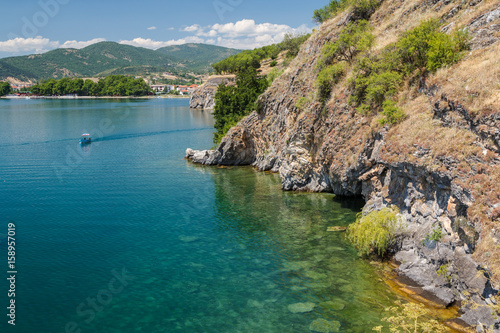 A view to Ohrid lake with boats, Macedonia (FYROM) © lic0001