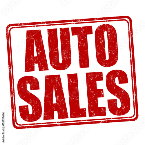 Auto sales sign or stamp