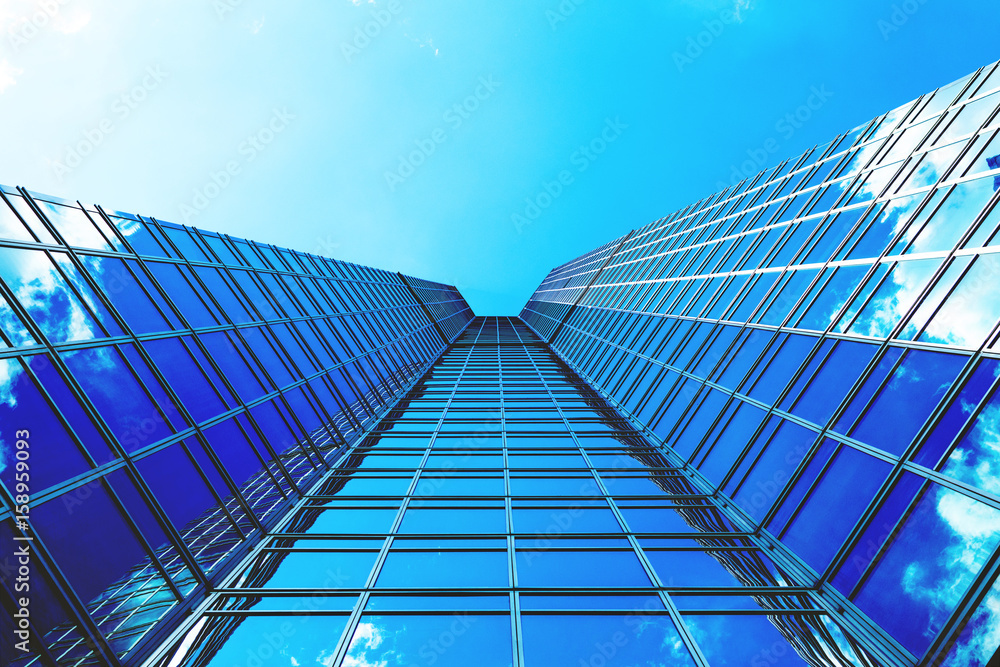 Obraz premium glass facade of the business center