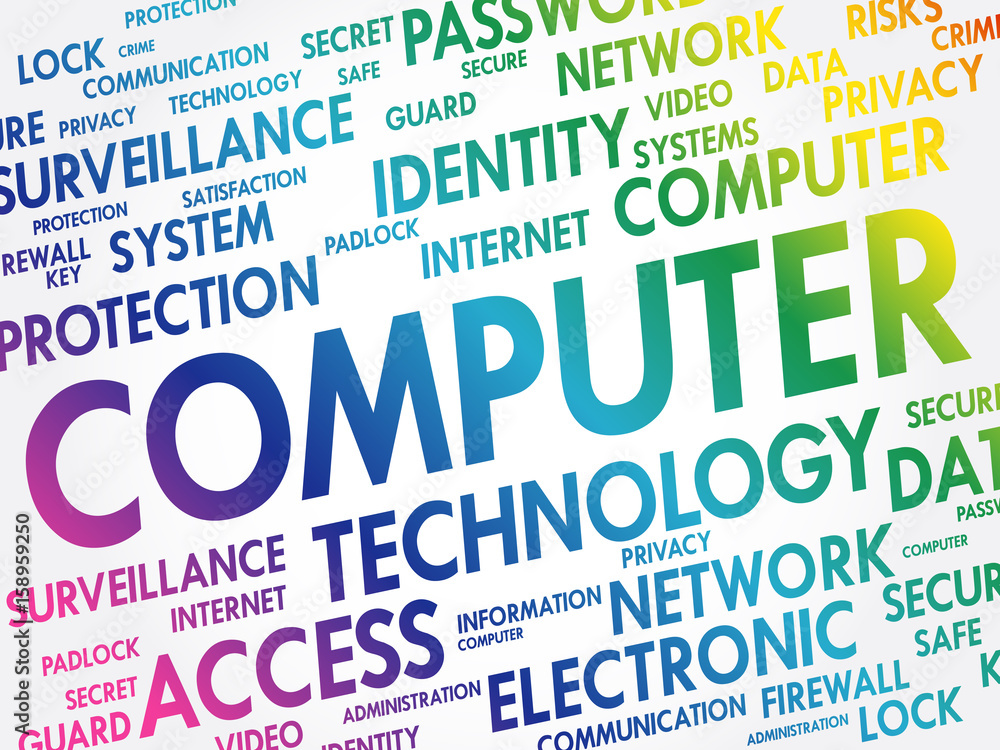 COMPUTER word cloud collage, business concept background COMPUTER word cloud collage, business concept background