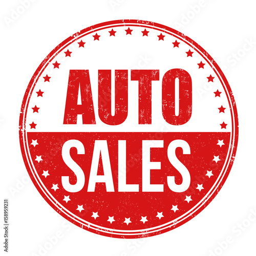 Auto sales sign or stamp
