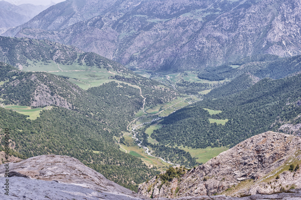 Mountain landscape, Kyrgyzstan, a mountainous valley