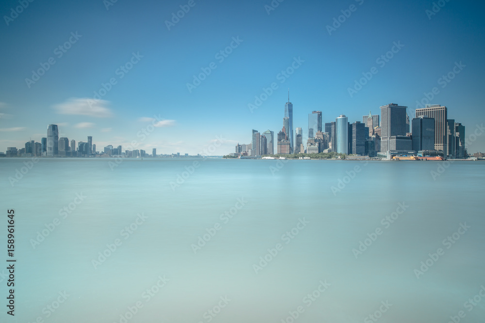 Jersey city and Downtown Manhattan view