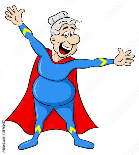ältere Cartoon Super Heldin 