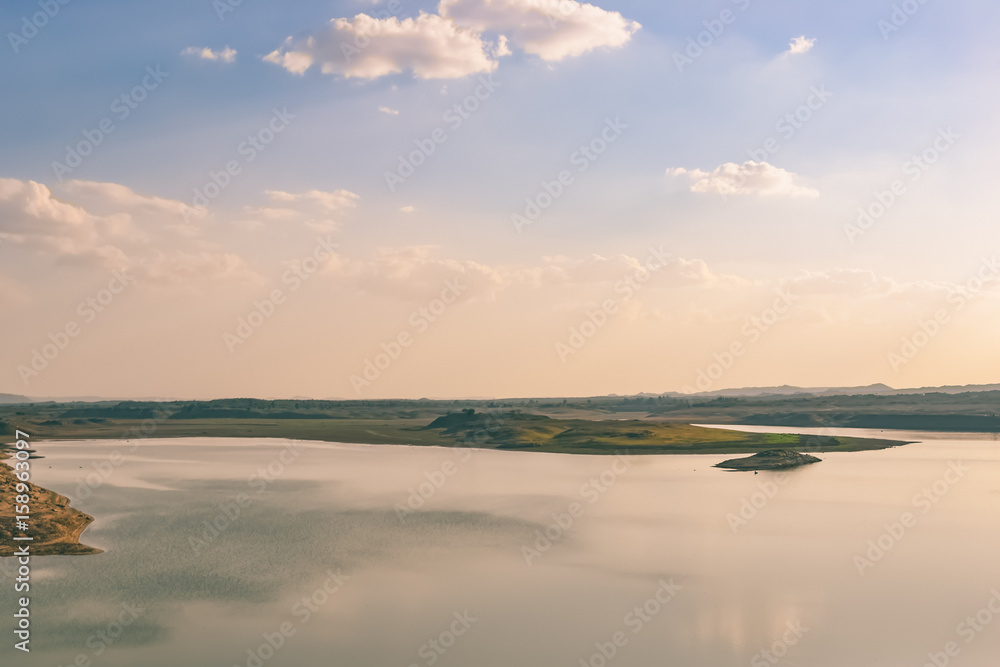 Fototapeta premium Blue Sky Reflection on a Lake