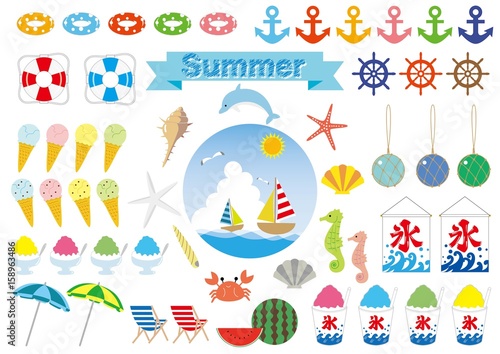 夏のイラストセット