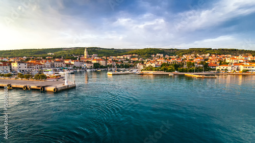 Harbor Supetar on the island Brac, Croatia, Europe.