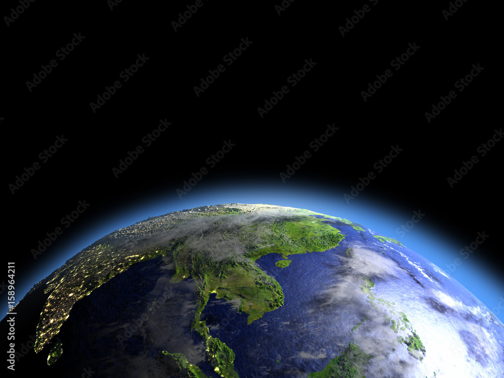 Morning above Indochina from space Morning above Indochina from space