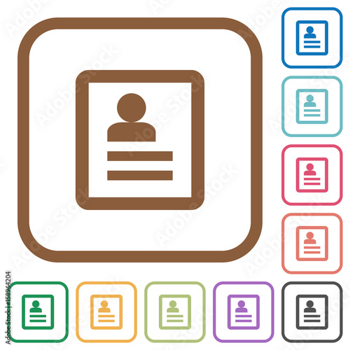 Contacts simple icons