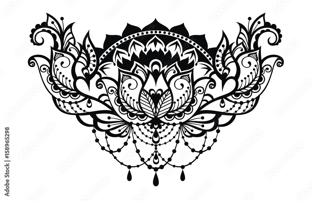 Lotus decorative  illustration
