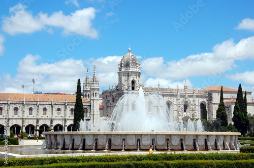 Mosteiro dos Jeronimos (Hieronymites Monastery), located in the Belem district of Lisbon, Portugal. Typical example of the Manueline style (Portuguese late-Gothic). UNESCO World Heritage Site