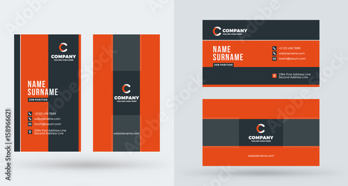 Obraz na plátně Double-sided creative business card template