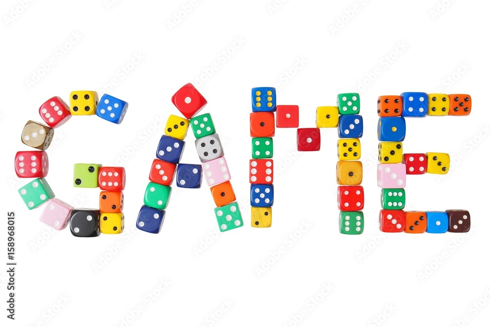 Word GAME formed with dice Word GAME formed with dice