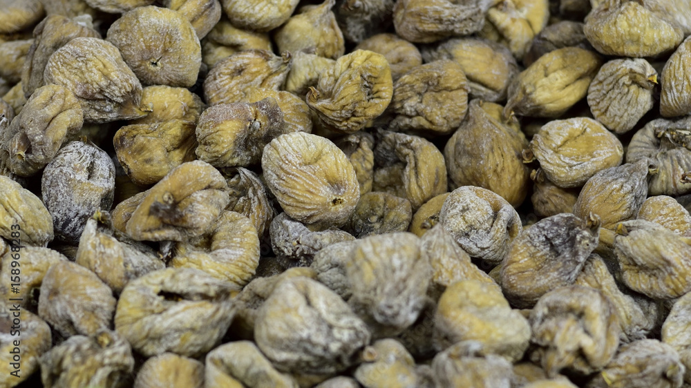 Dried figs in a famous local bazaar in Gaziantep, Turkey.