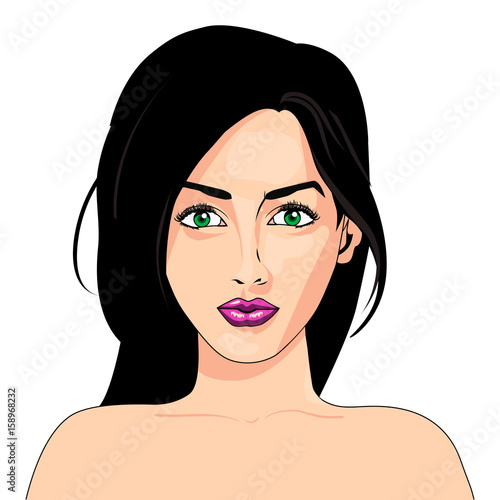 Cute face with makeup